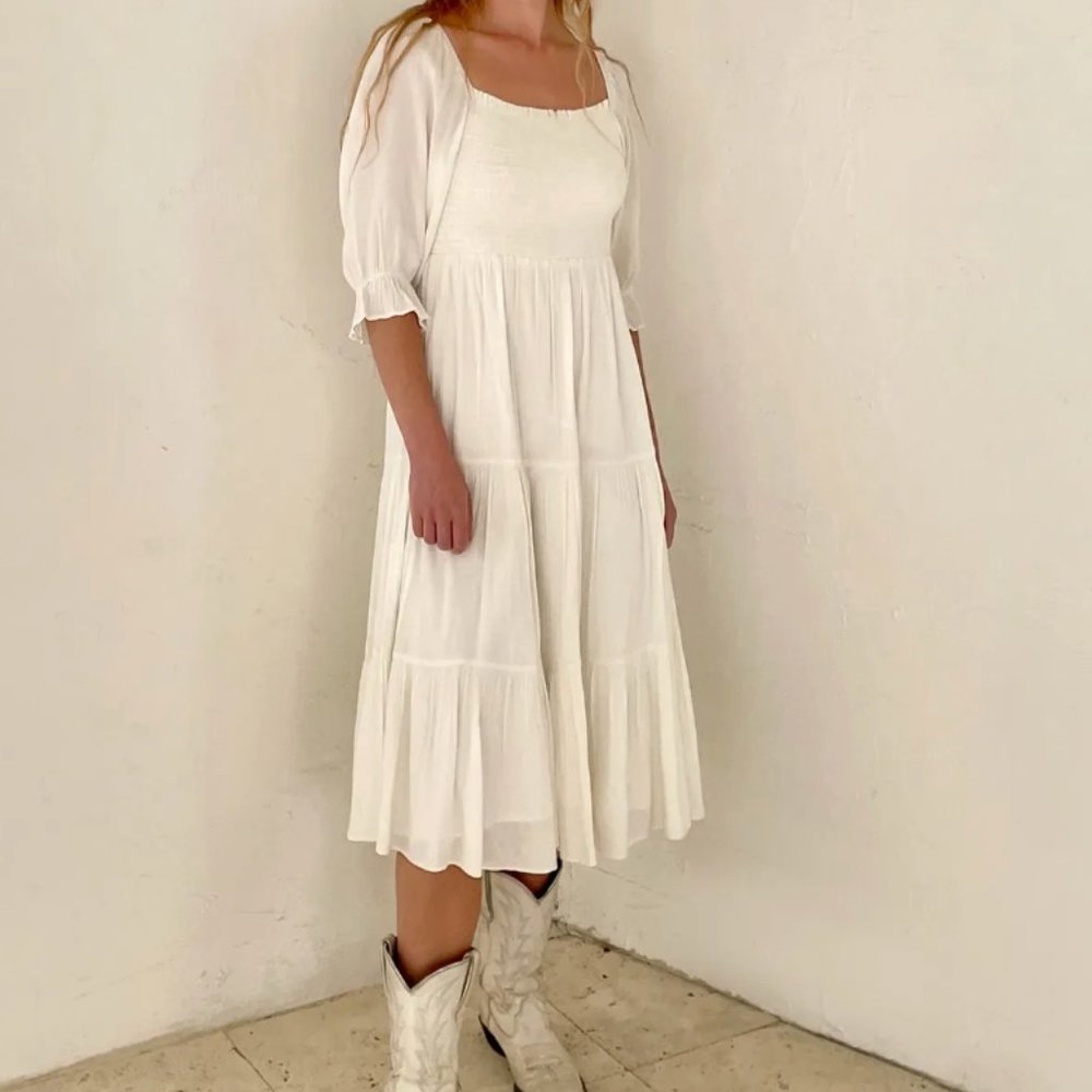 OAK+FORT White Dress Size L